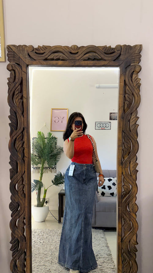 10 vintage denim skirt W30/38L