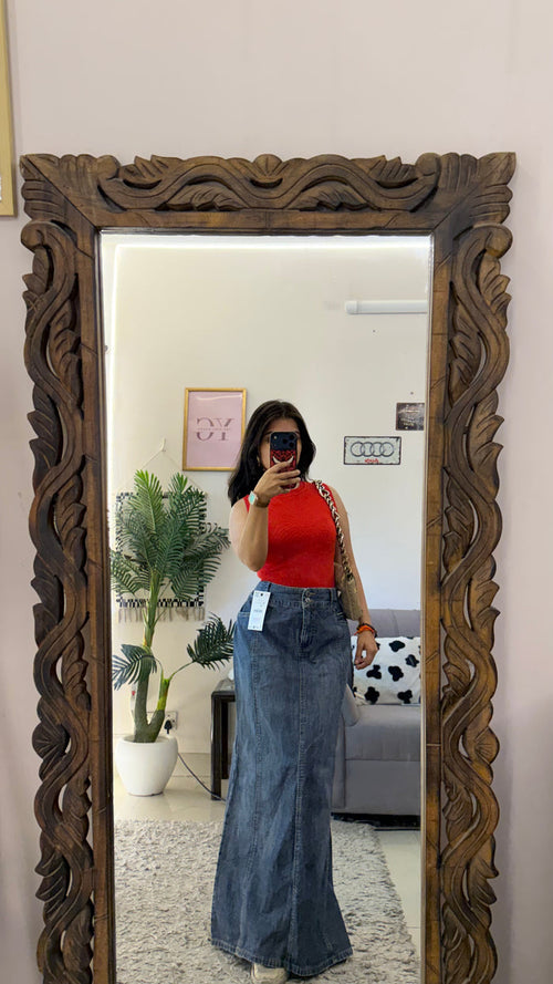 10 vintage denim skirt W30/38L