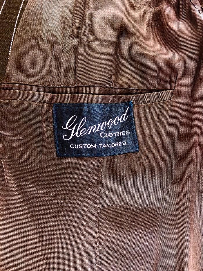 1941 Glenwood Brown Pinstripe Suit     w31