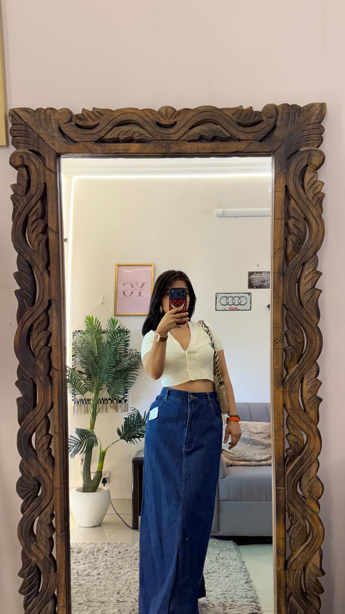 31 retro denim skirt w32/38L
