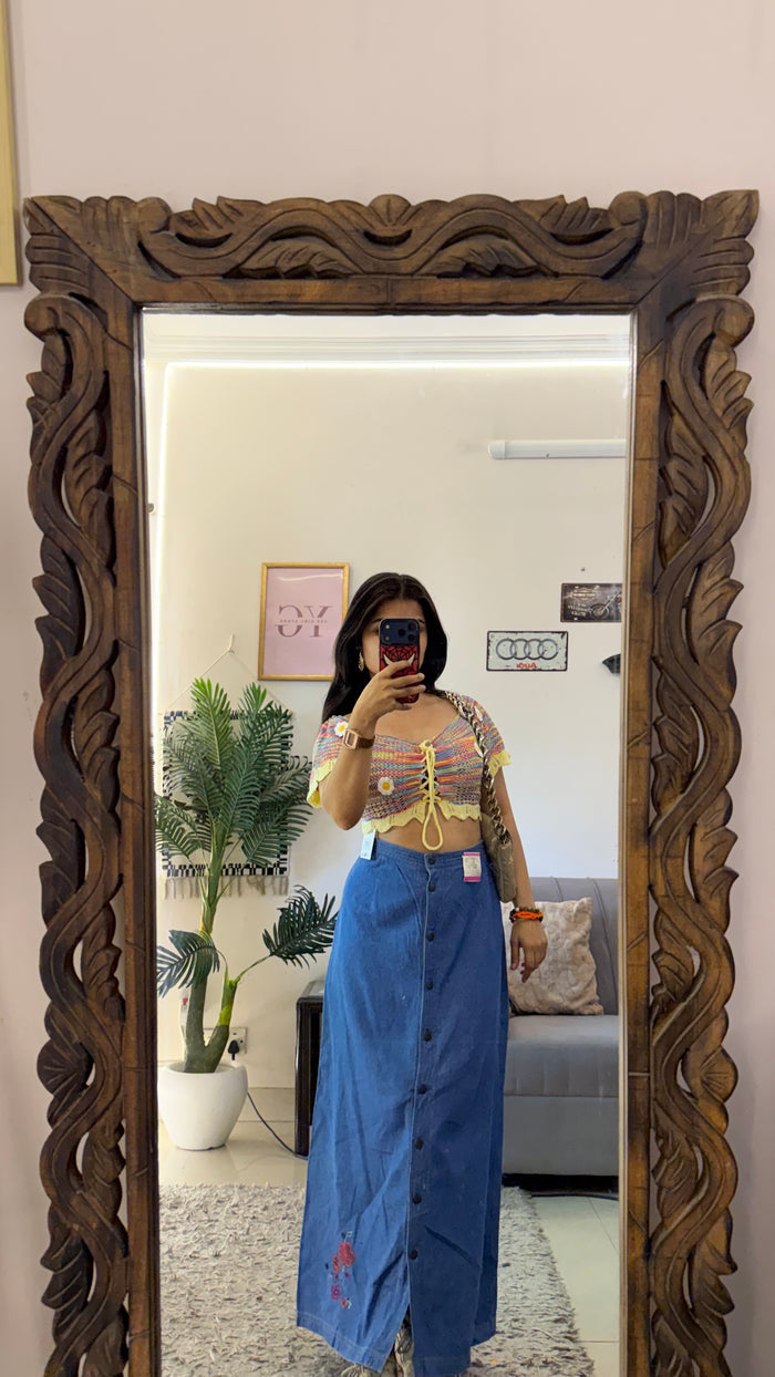 51 Pinterest Denim Skirt W32/36L
