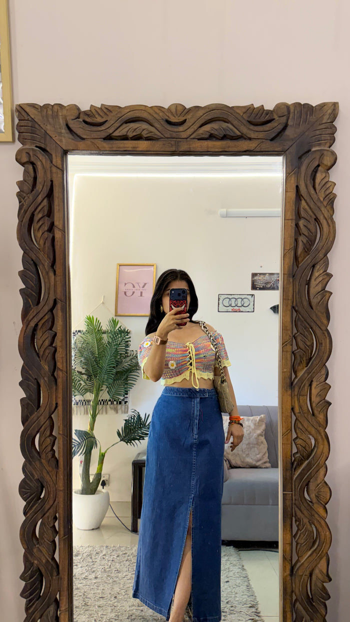 53 Pinterest denim skirt W30/35L