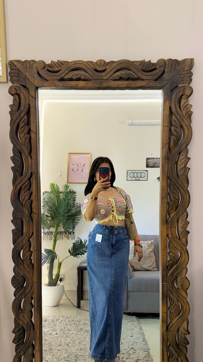 56 Pinterest denim skirt W32/36L