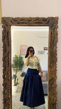67 retro denim skirt W24-28/32L