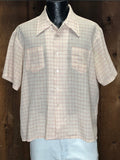 70s JCP Orng Plaid Shirt     L