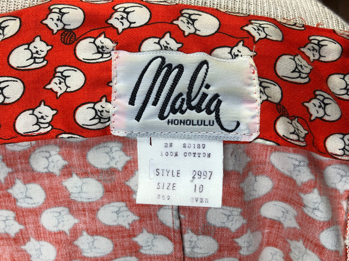 70s Malia Cotton Kitty Sundress     W28