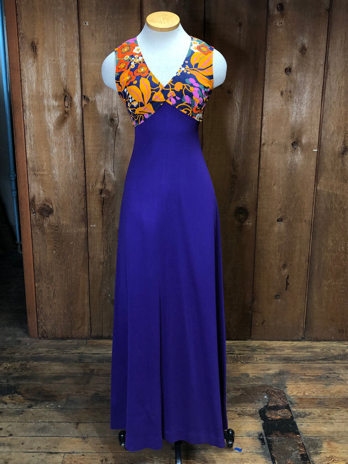 70s Patricia Fair Maxi Dress    S