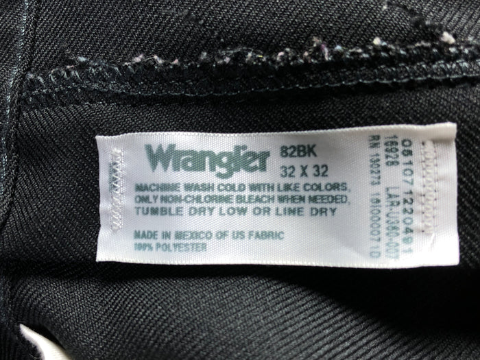 70s Wrangler Black Ranch Pants    W32