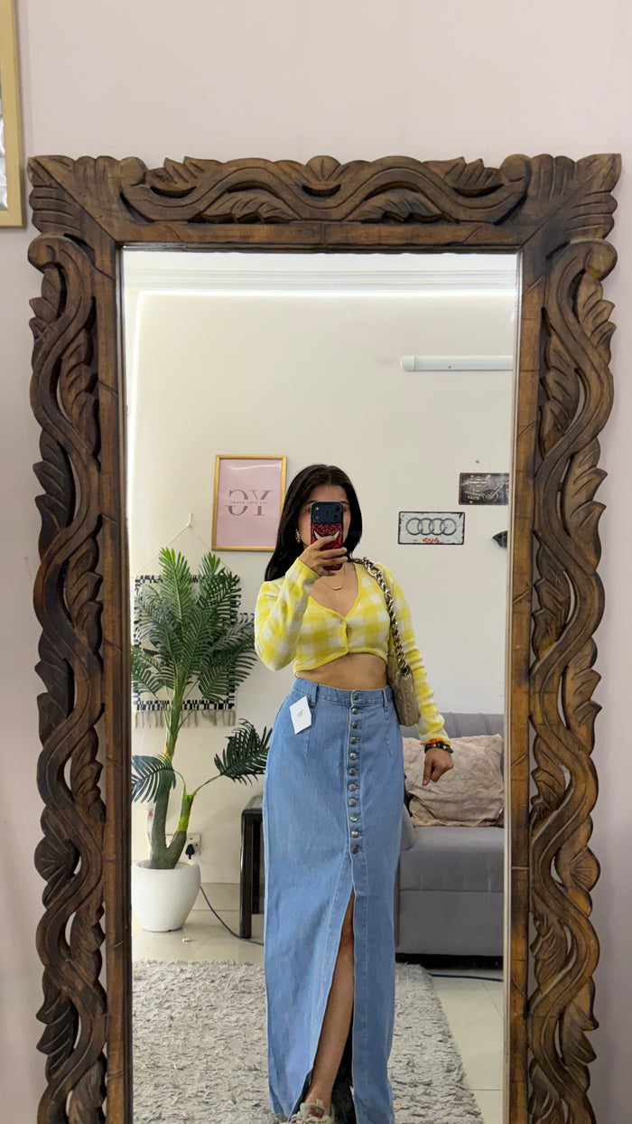74 vintage denim skirt W30/37L