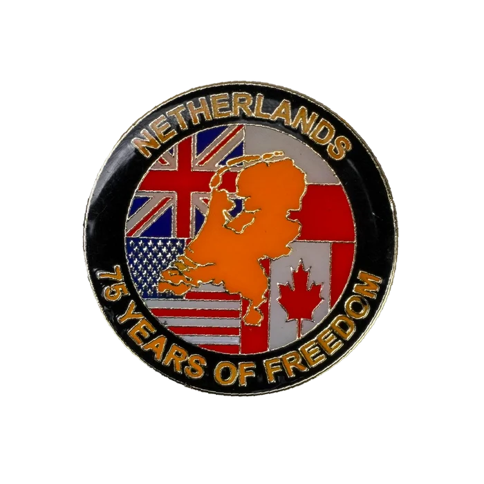 "75 Years of Freedom" in the Netherlands Badge, Item 2 - Army & Outdoors - Flags, Badges & Insignia