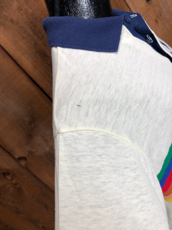 80s Collegiate Pacific Rainbow Polo   XL