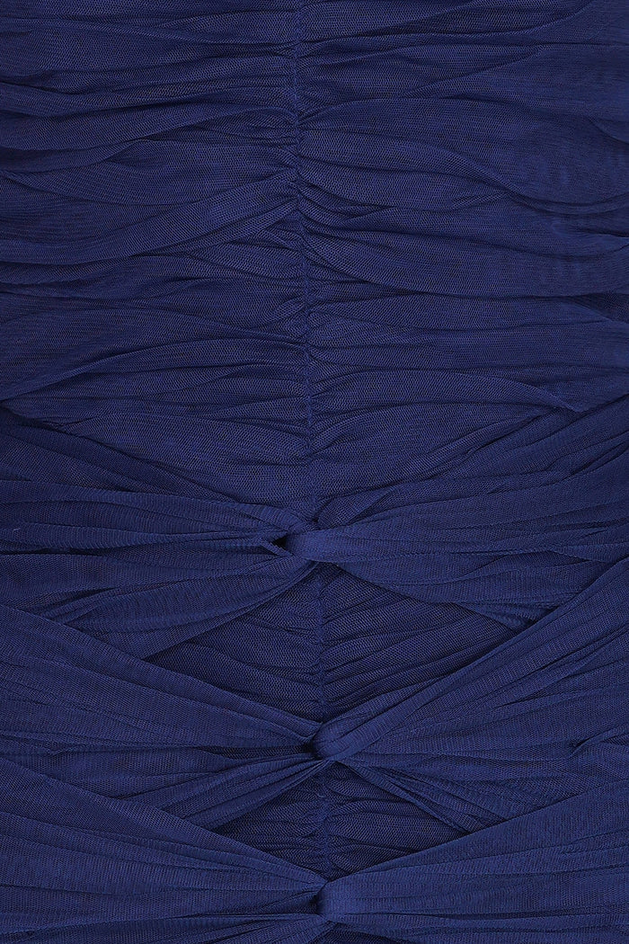 Allura Tulle Maxi Dress in Navy Peony