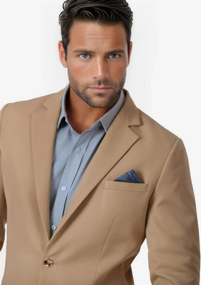 Astor Camel Cotton Suit - SARTORO