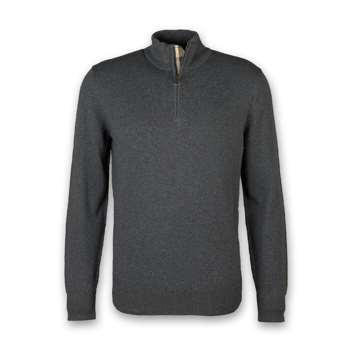 Barbour - Taines Half Zip Jumper in Charcoal - Nigel Clare