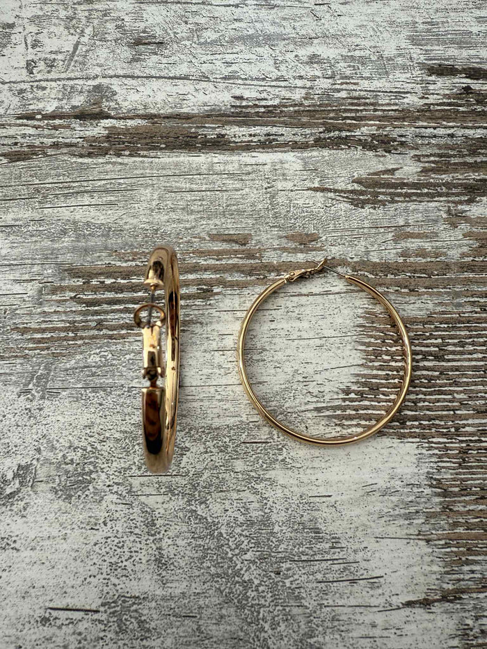 Belle Hoop Earrings - Gold