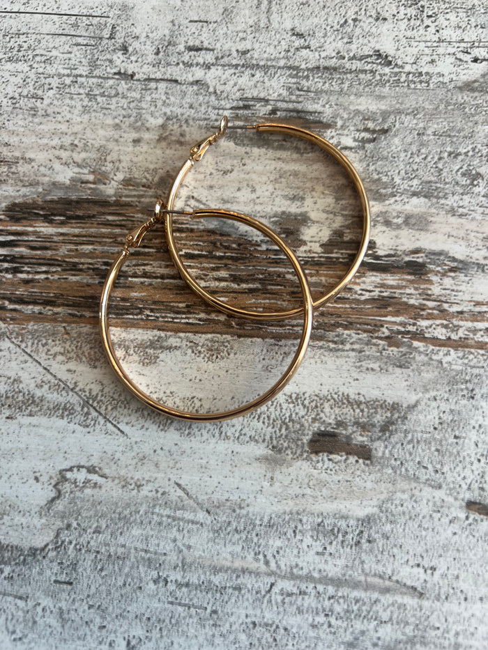 Belle Hoop Earrings - Gold