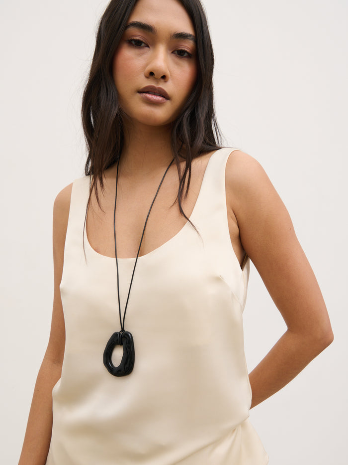 Candy Is 5'6" & Wears Size UK 8|Breya Cami Top - Oyster