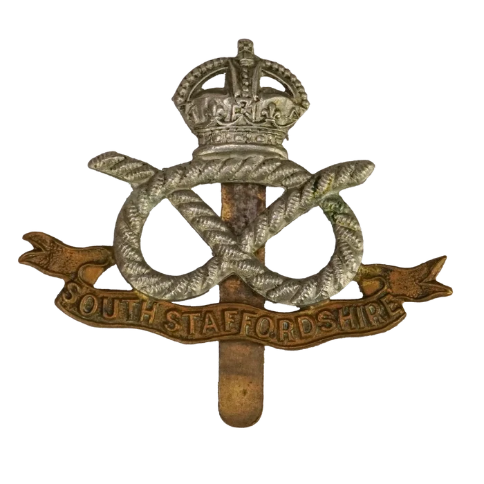 British Army WW2 South Staffordshire Regiment Cap Badge - British Army Surplus - Flags, Badges & Insignia