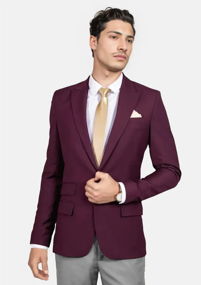 Bryant Mulberry Twill Jacket - SARTORO