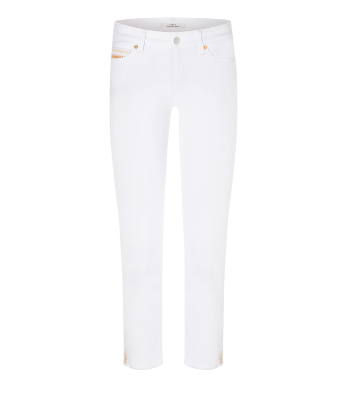 Cambio Piper Short Jean - White