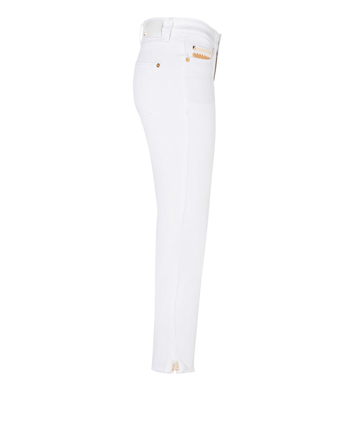 Cambio Piper Short Jean - White