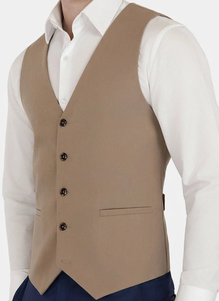 Camel Cotton Vest - SARTORO