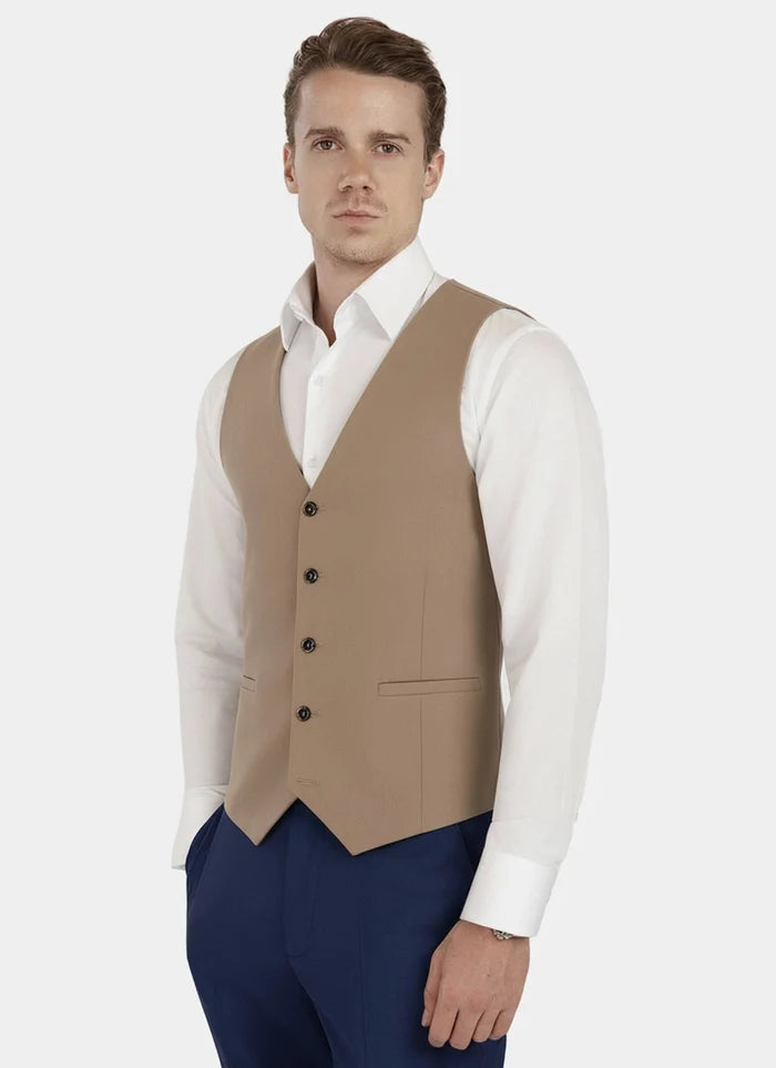 Camel Cotton Vest - SARTORO