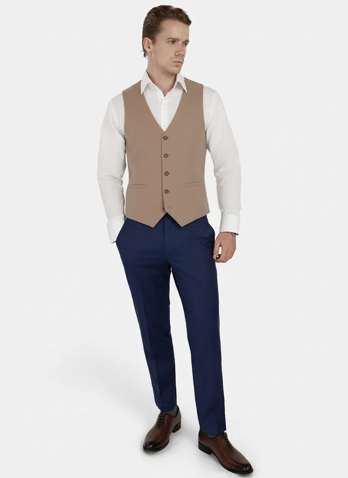 Camel Cotton Vest - SARTORO