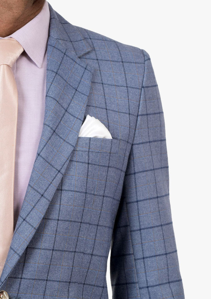 Astor Carolina Blue Windowpane Suit - SARTORO