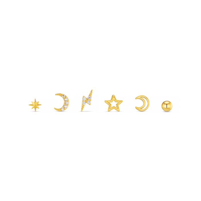 Celestial Stud Pack Ear Party - Gold