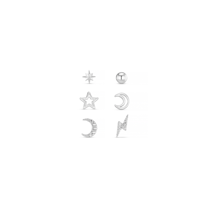 Celestial Stud Pack Ear Party - Silver