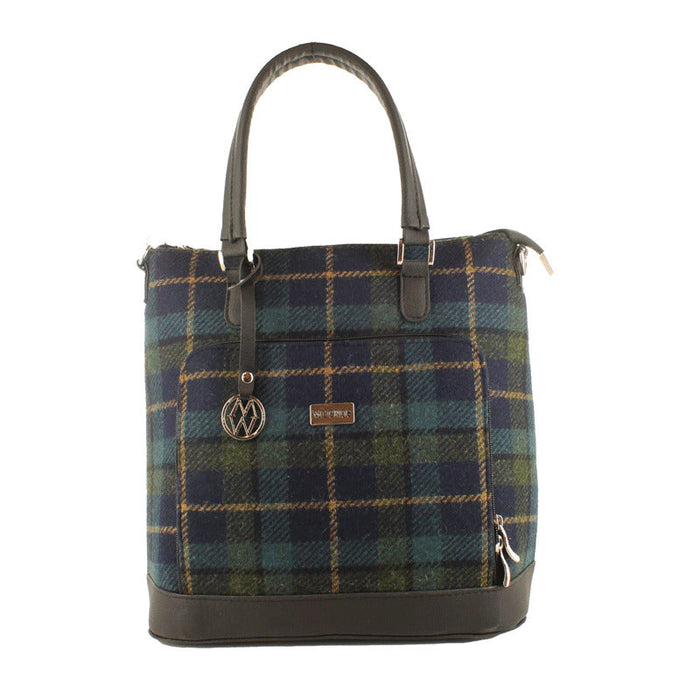 Ciara Mucros Bag - Dark Blue/Green Plaid