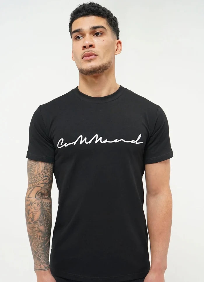 COMMAND Cursive T-Shirt (Black)