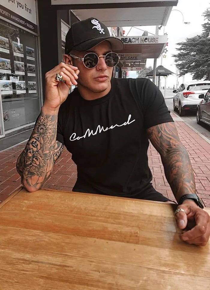 COMMAND Cursive T-Shirt (Black)