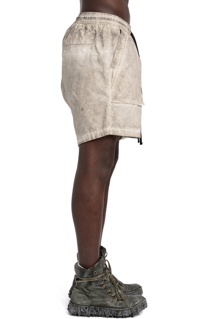 Thom Krom | SS26 - Cotton poplin shorts, Vegetal stone MP37