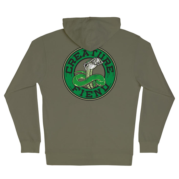 CREATURE STRIKE FAST RELIC ZIP HOODED HEAVYWEIGHT SWEATSHIRT (ARMY)