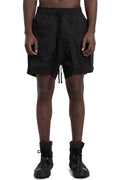 Thom Krom | SS26 Crushed nylon shorts, Black MP42