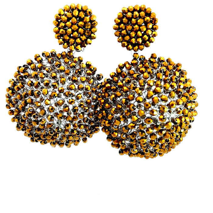 Style the Crystal Sphere Statement Clip On Earring exclusively at Born To Glam