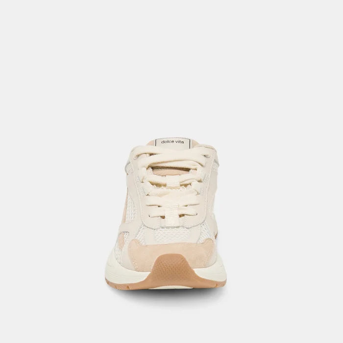 sneakers Dolce vita ivory and beige slip on, lace up sneakers