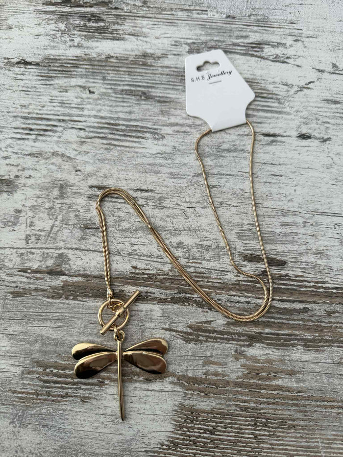 Dragonfly Dreams Necklace - Gold