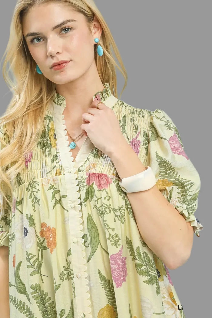 umgee womens plus floral print dress