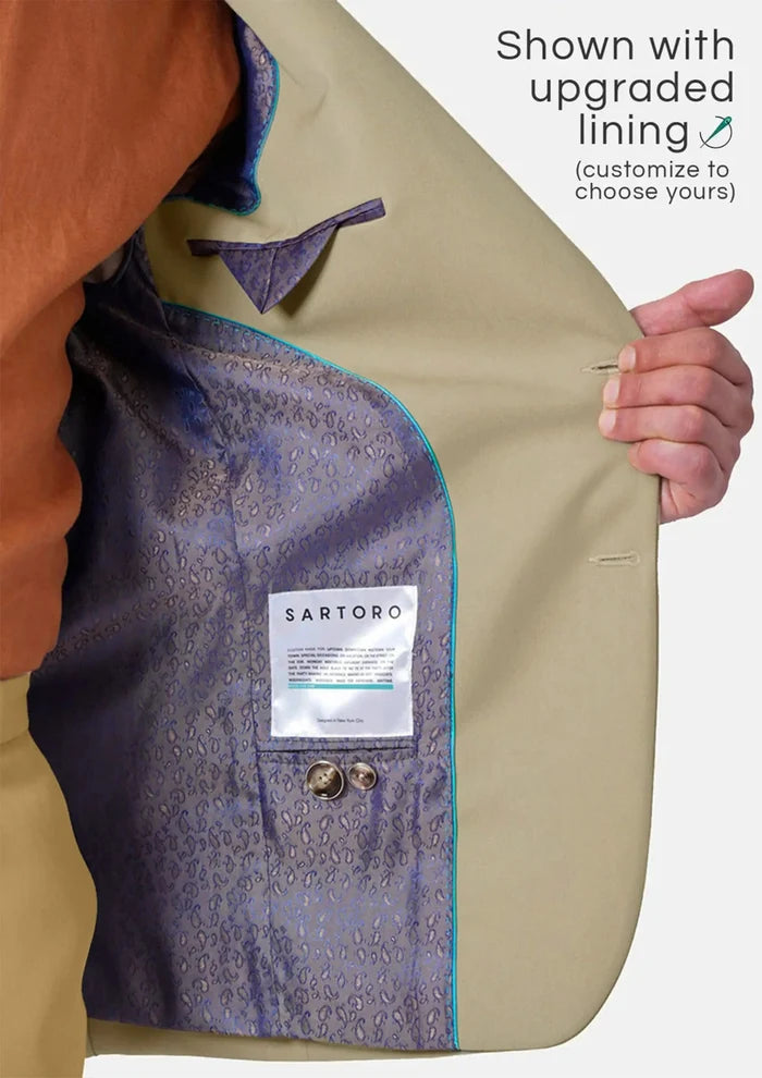 Ellis Dune Beige Cotton Jacket - SARTORO