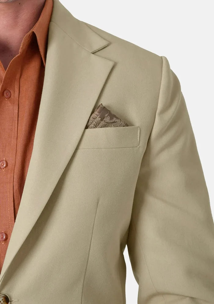 Ellis Dune Beige Cotton Suit - SARTORO