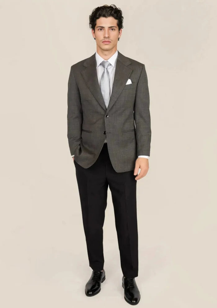 Ellis Carbon Grey Pindot Jacket - SARTORO