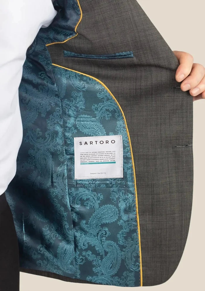 Ellis Carbon Grey Pindot Jacket - SARTORO