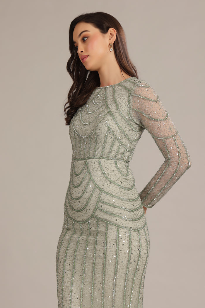 Ellis Maxi Dress in Sage Green