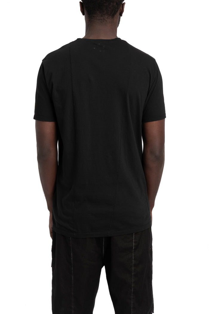 MD75 | SS26 - Embroidered cotton t-shirt, Black resin MD13252