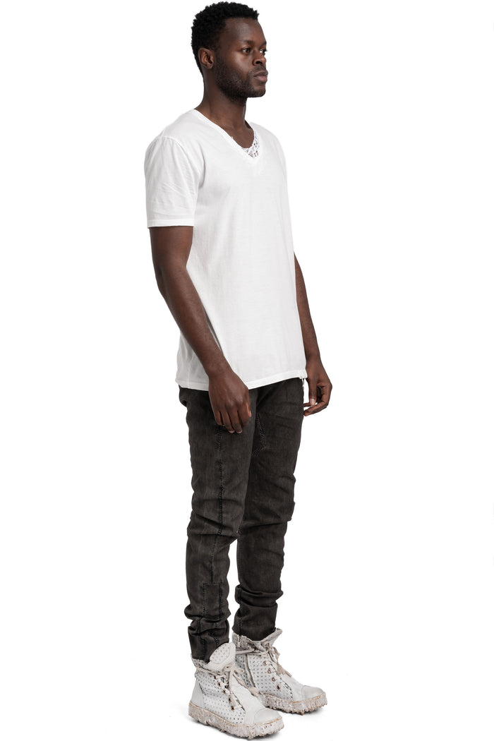 MD75 | SS26 - Embroidered cotton t-shirt, White MD13252
