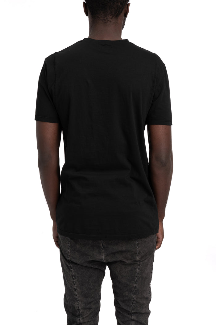 MD75 | SS26 - Embroidered neck t-shirt, Black MD13254