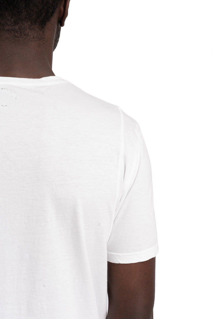 MD75 | SS26 - Embroidered neck t-shirt, White MD13254